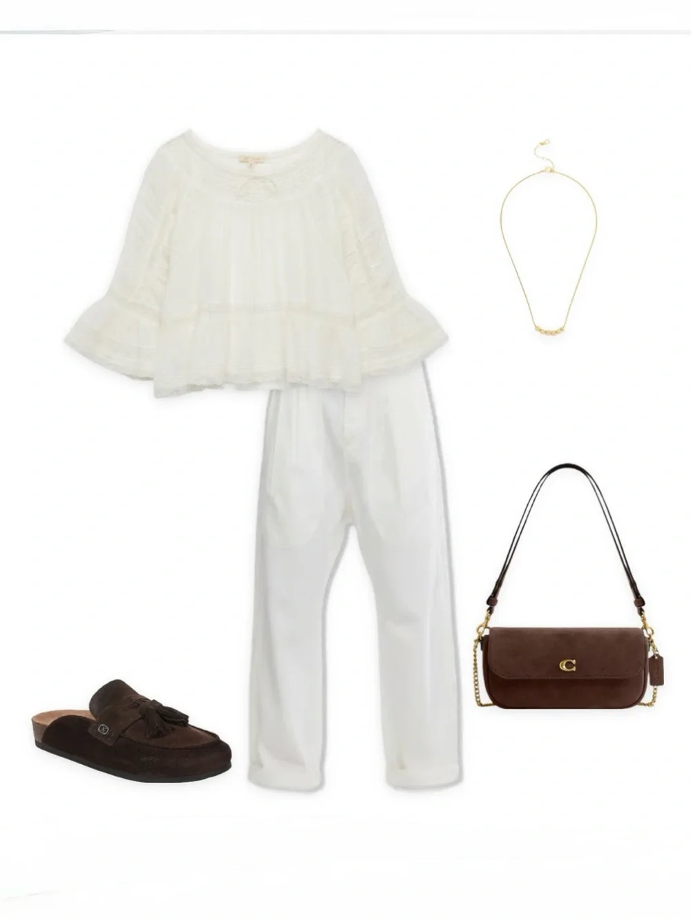 🌷Free People She's A Romantic Boat Neck Bell Sleeve Lace Paneling Blouse